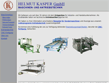 Tablet Screenshot of kasper-maschinen.de